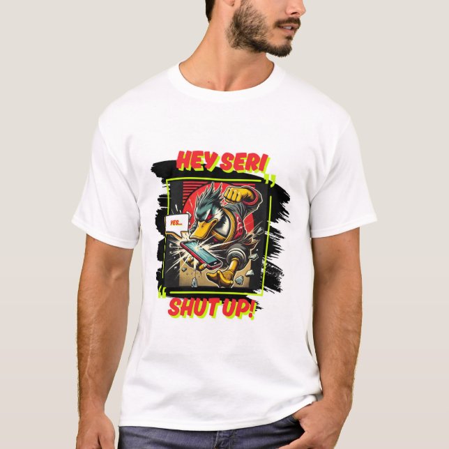 Duck versus Seri auf Iphone T-Shirt (Vorderseite)