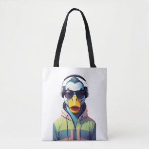 Duck Wearing Hoodie Funny Coole Tierart Tasche