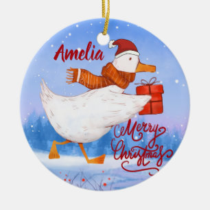 Duck-Weihnachten Keramik Ornament
