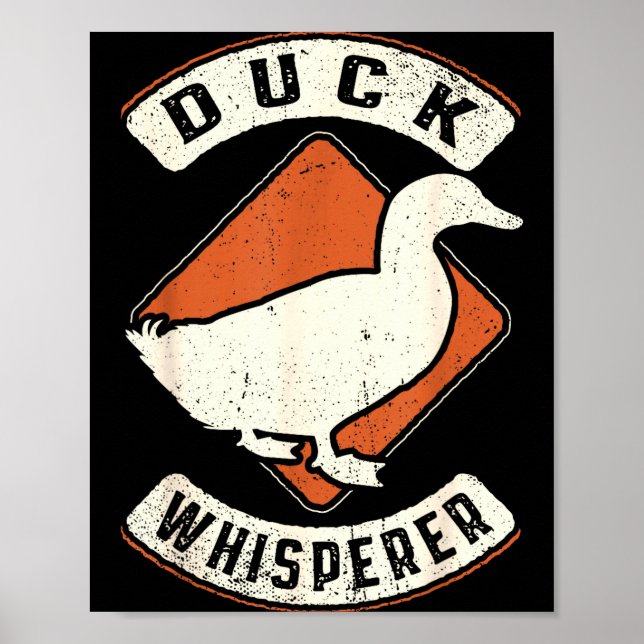 Duck Whisperer Vintage Clic Retro Animal Love  Poster (Vorne)