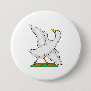 Duck Yoga Mediation Fitness Button
