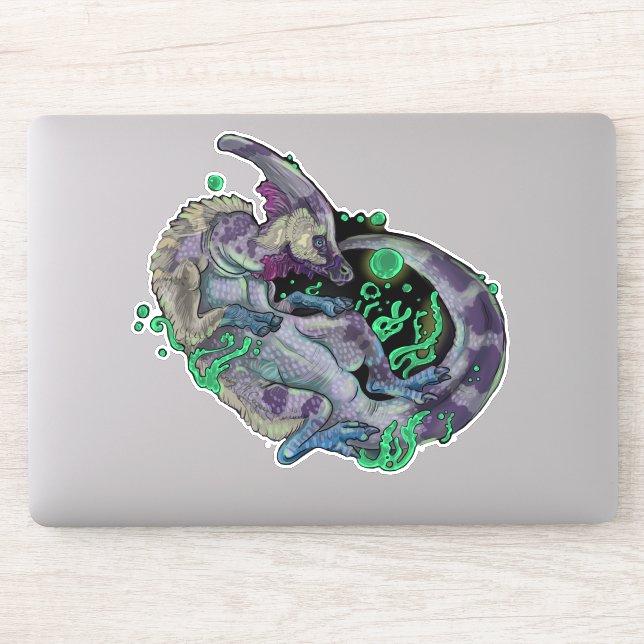 Duckbill Dinosaur Art Aufkleber (Computer)