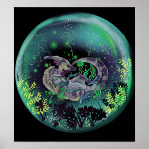 Duckbill-Dinosaurier-Plakat Poster