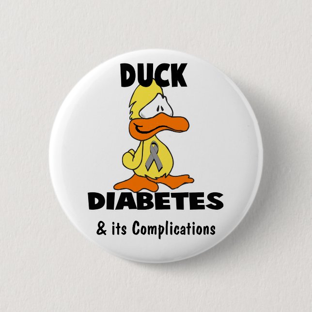 Duckdiabetes - Maßgeschneidert Button (Vorderseite)