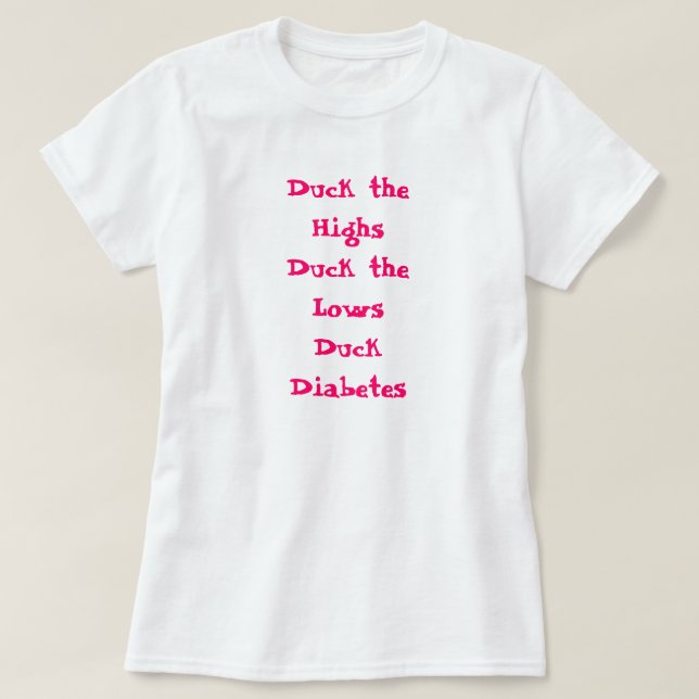 Ducken Sie die Hochs ducken den T-Shirt (Design vorne)