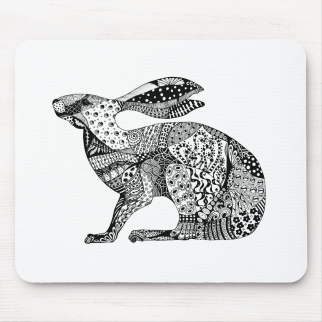 Duckende Hasen Mousepad (Vorne)