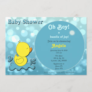 Duckie Bubbles Babydusche Einladung
