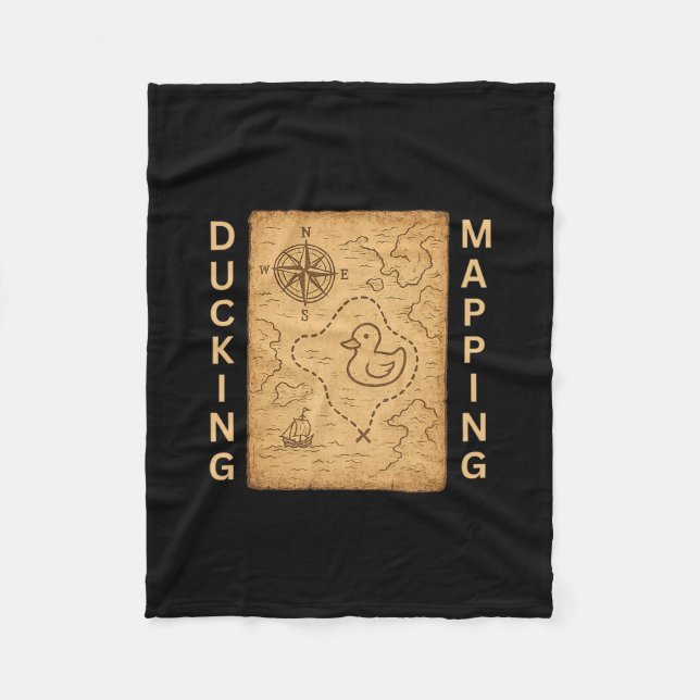 Ducking Mapping Kreuzfahrt Enten Komp Seevermessun Fleecedecke (Vorderseite)