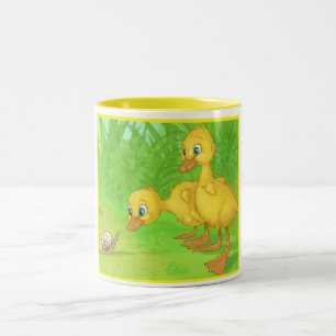 Duckings und die Schnecke Zweifarbige Tasse