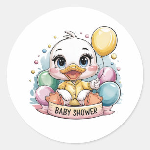 Duckling Baby Duckling Dusche Runder Aufkleber