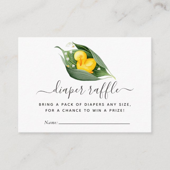 Duckling Baby Duckling Windeldusche Windelwanne Begleitkarte (Vorderseite)