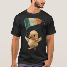 Duckling Flug an einem irischen Flaggenkittel T-Shirt