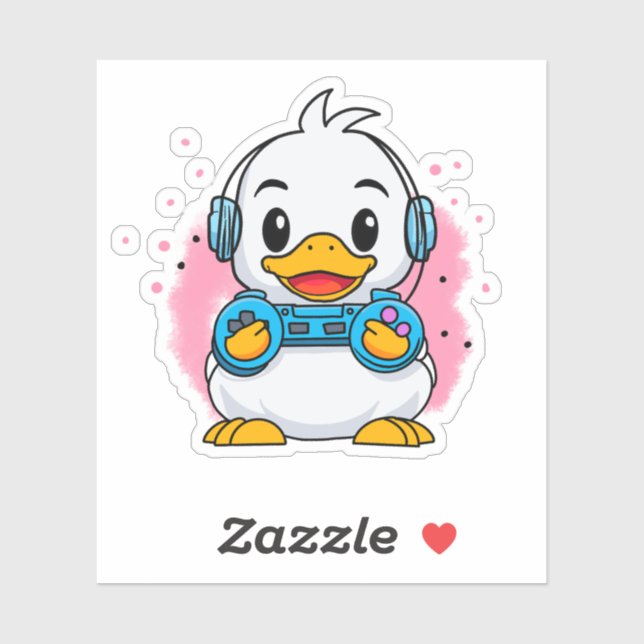 Duckling Gamer Aufkleber (Blatt)