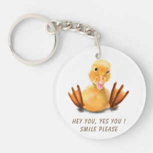 Duckling Joueur Smile Porte - clé Cartoon