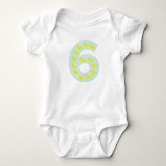 Duckling Nummer 6 in himmelblau Baby Strampler
