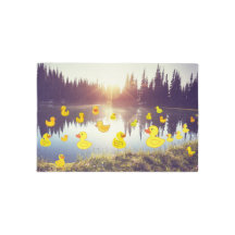 Duckling Serenity Sunset Rug - Ein quacktastisches