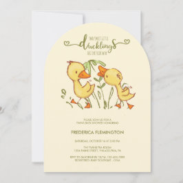 Duckling Twins Babydusche Einladung