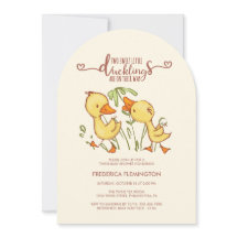Duckling Twins Kinderdusche Einladung