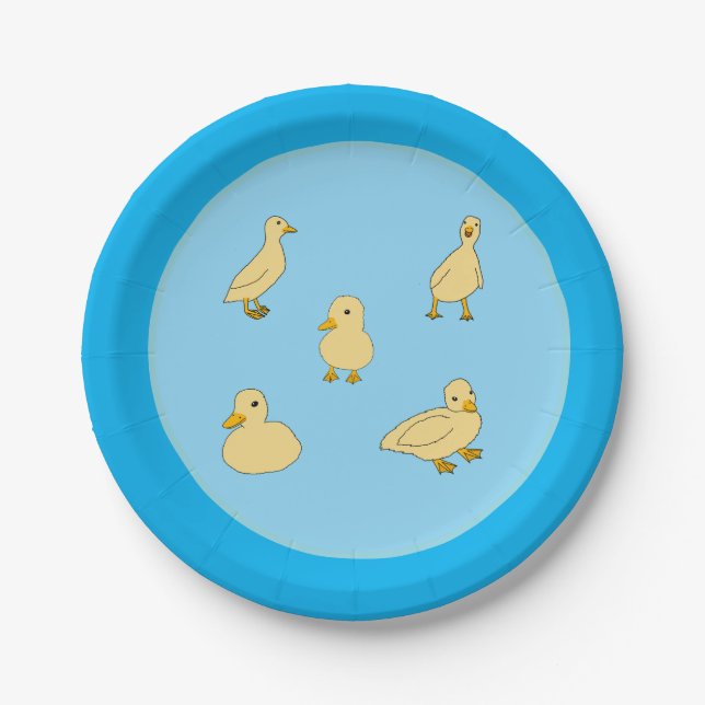 Ducklings Babydusche Teller (Vorderseite)