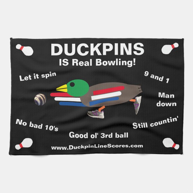 Duckpin IS Real Bowling - Serviette (Horizontal)