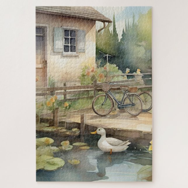 Ducks Country Garden Pond Scene 2 (Vertikal)