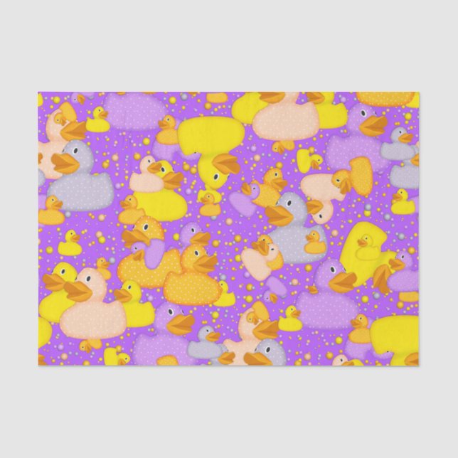 Ducks-n-Dots-Style-1-Lila-TISSUE-WRAP-PAPIER Seidenpapier (Vorderseite)