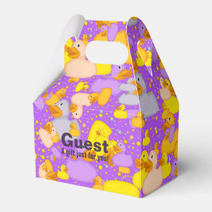 Ducks-n-Dots-Style-2-Lila-GABLE-FAVOR-BOX Geschenkschachtel