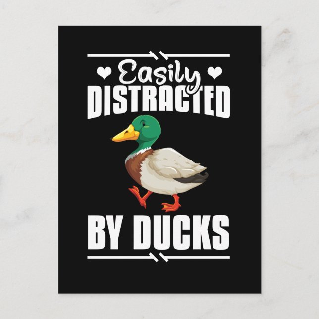 Ducksüchtige Farm Animal Funny Duck Lover Postkarte (Vorderseite)