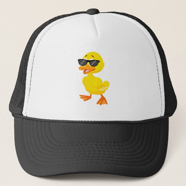 Ducksunglashe Gelb süßes Geschenk für Kinder Kind  Truckerkappe (Vorderseite)