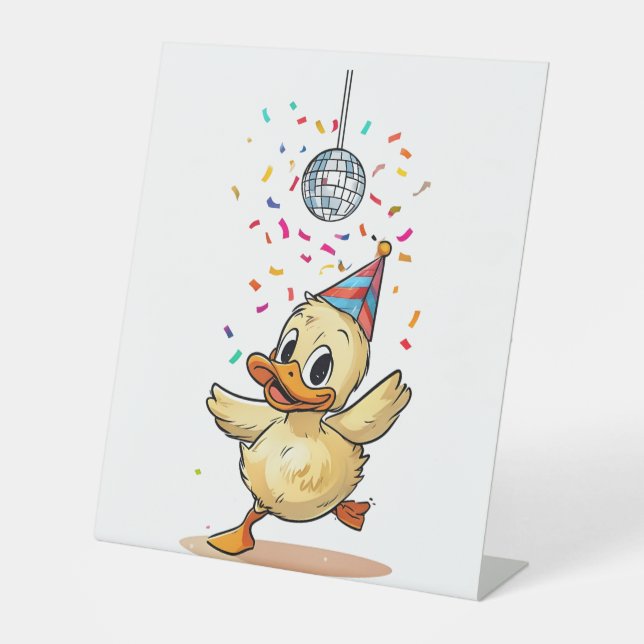 Ducktanzen im Rahmen der Diskothek Ball mit Confet Sockelschild (Vorderseite)