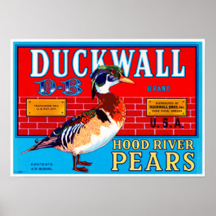 Duckwall Hood River Pears Poster
