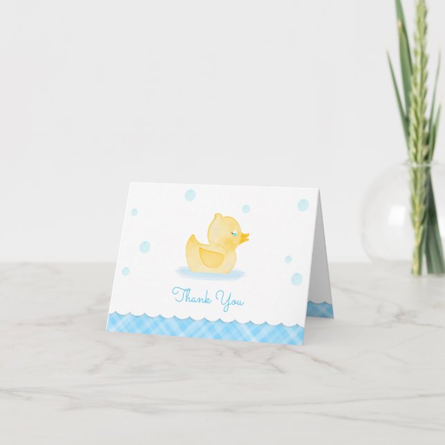 Ducky Babydusche mit Wasserfarbe Danke (Vorderseite)