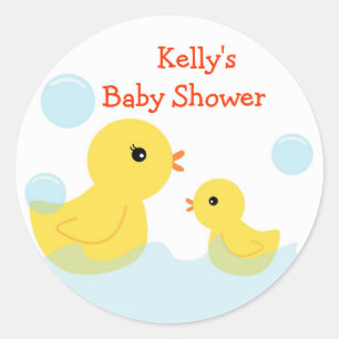 Ducky Babyparty-Gummiaufkleber Runder Aufkleber