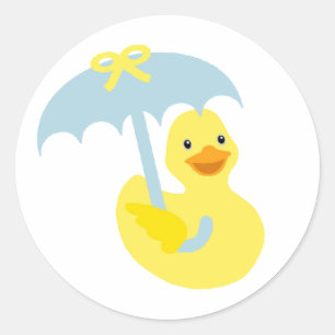 Ducky Babypartygummiaufkleber u. blauer Runder Aufkleber