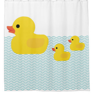 Ducky Badewannen-Gummiwellen Duschvorhang