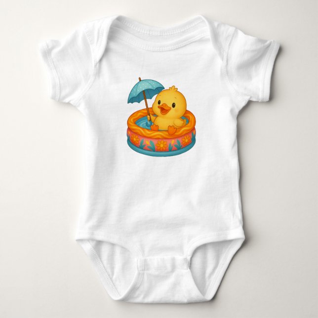 Ducky Bath Time Baby Bodysuit Baby Strampler (Vorderseite)