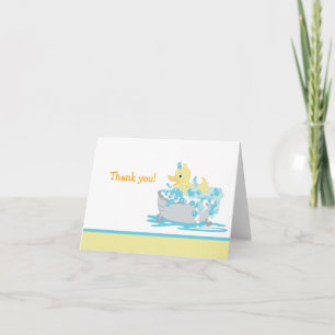 Ducky Duck in Tub geklappt Danke, dass Sie zur Ken Dankeskarte