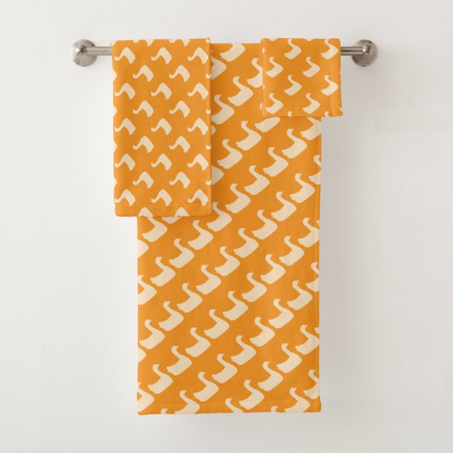 Ducky Duck  Kinder Orange   Badhandtuch Set (Insitu)