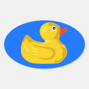 Ducky Duck Oval Sticker