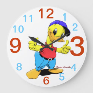 Ducky Große Wanduhr