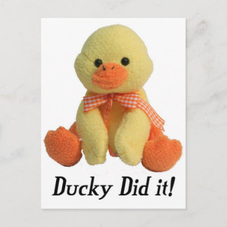 Ducky hat es getan! postkarte