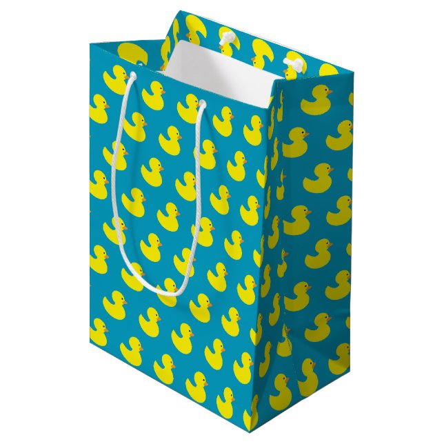 Ducky Muster-Geschenk-Gummitasche Mittlere Geschenktüte (Vorderseite Schrägansicht)