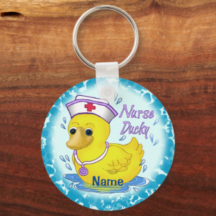 Ducky niedlich Krankenschwester Schlüsselanhänger