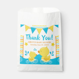 Ducky Polka Dot Babydusche aus Gelb & Blau Geschenktütchen