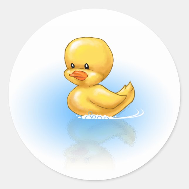 Ducky Runder Aufkleber (Vorderseite)
