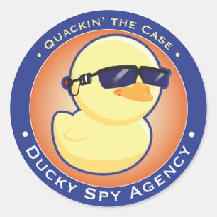 Ducky Spionageagentur-Aufkleber Runder Aufkleber