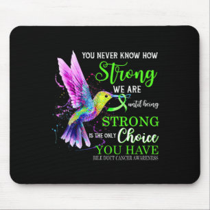 Duct Krebsbewusstsein Grüner Starker Kolibri Mousepad