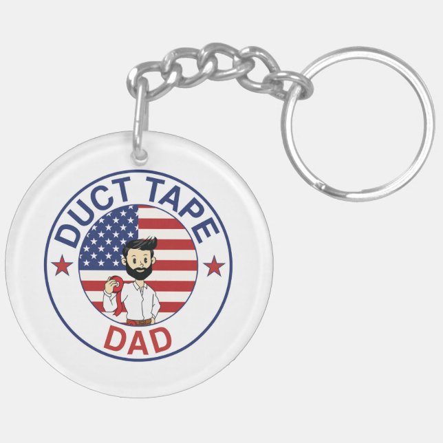 Duct Tape Dad - Acrylic Keychain (Dos gauche)
