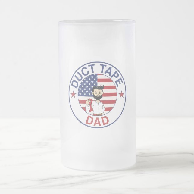 Duct Tape Dad - Bierfrostglas Mattglas Bierglas (Mittel)