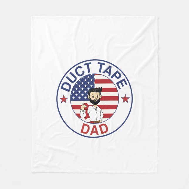Duct Tape Dad - Fleece Blanket (Vorderseite)